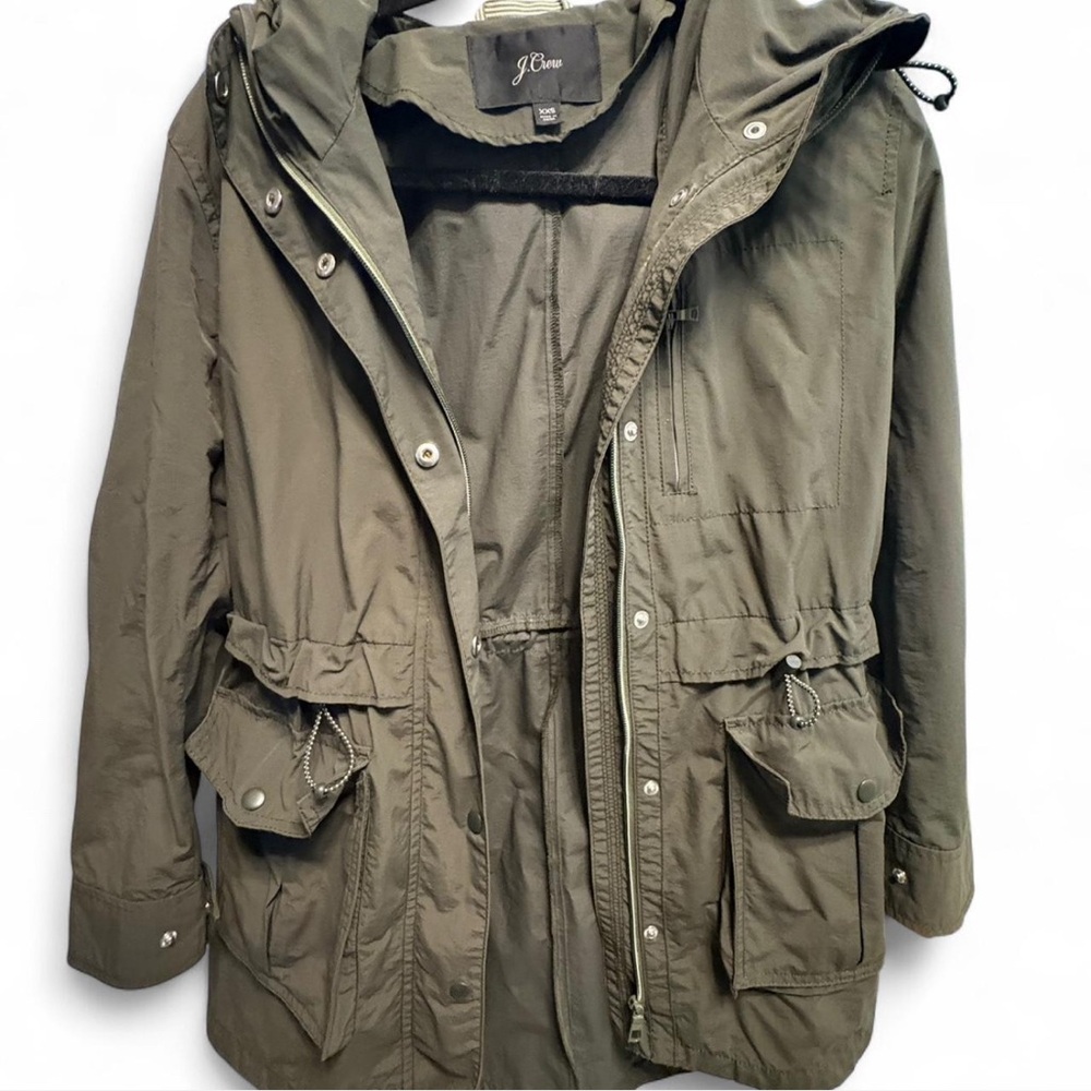 J. Crew Women's Olive Rain Jacket